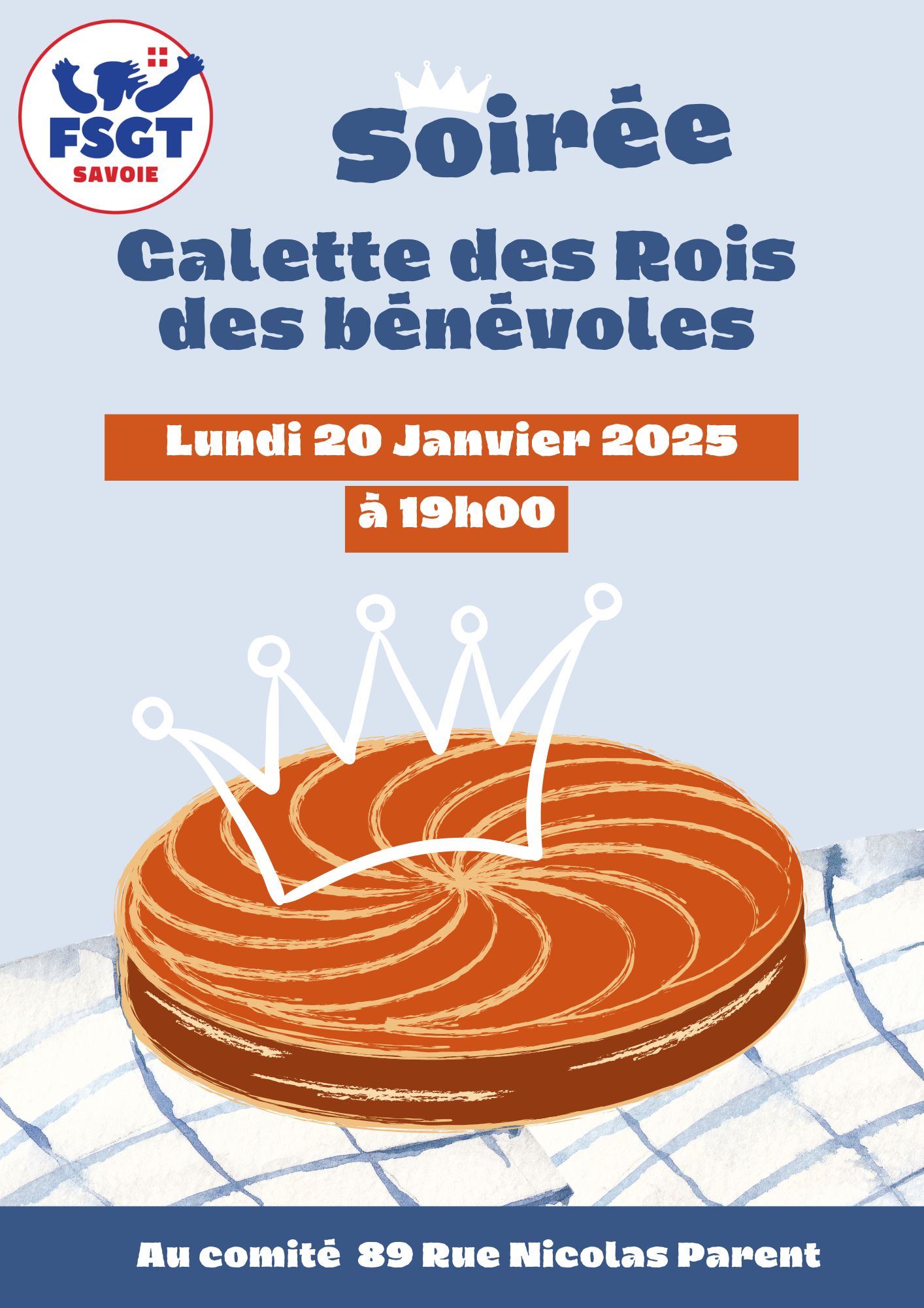 Soirée Galettes des Rois des bénévoles - FSGT
